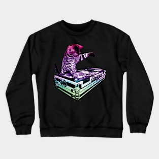 DJ RAINBOW CAT Crewneck Sweatshirt